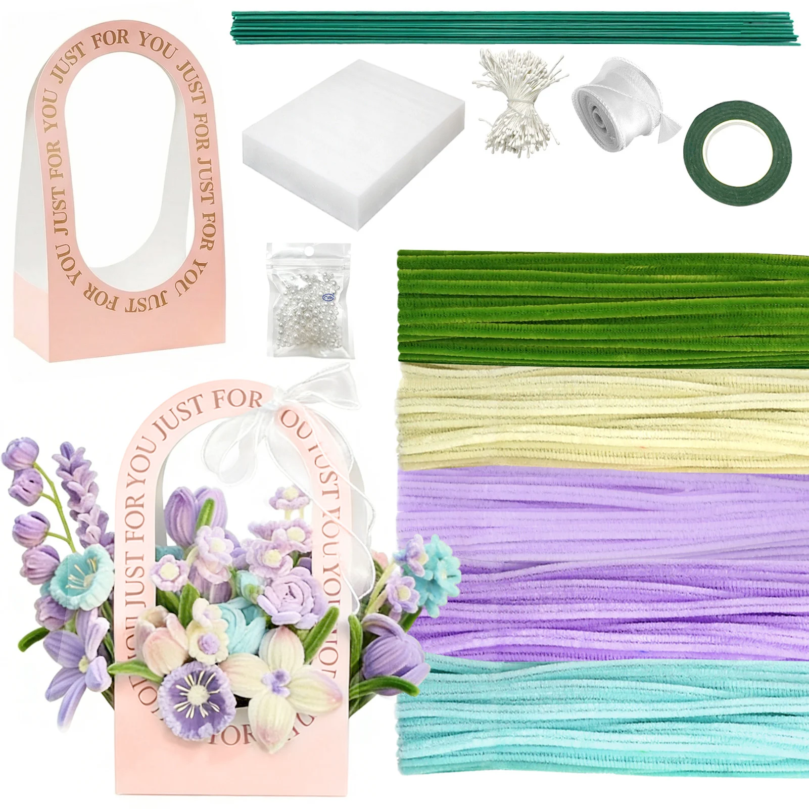 475 Pcs Pipe Cleaners Craft Kit for Flower Making, Perfect for Arts, Handmade Gifts & Decorations Mother's Day Gift view 2