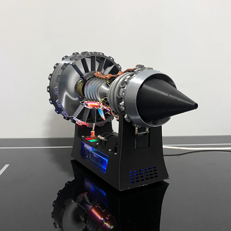 TR900 Exquisite Turbo Fan Engine Model Electric Brushless Motor Function Fan Toy Positive and Reverse Push