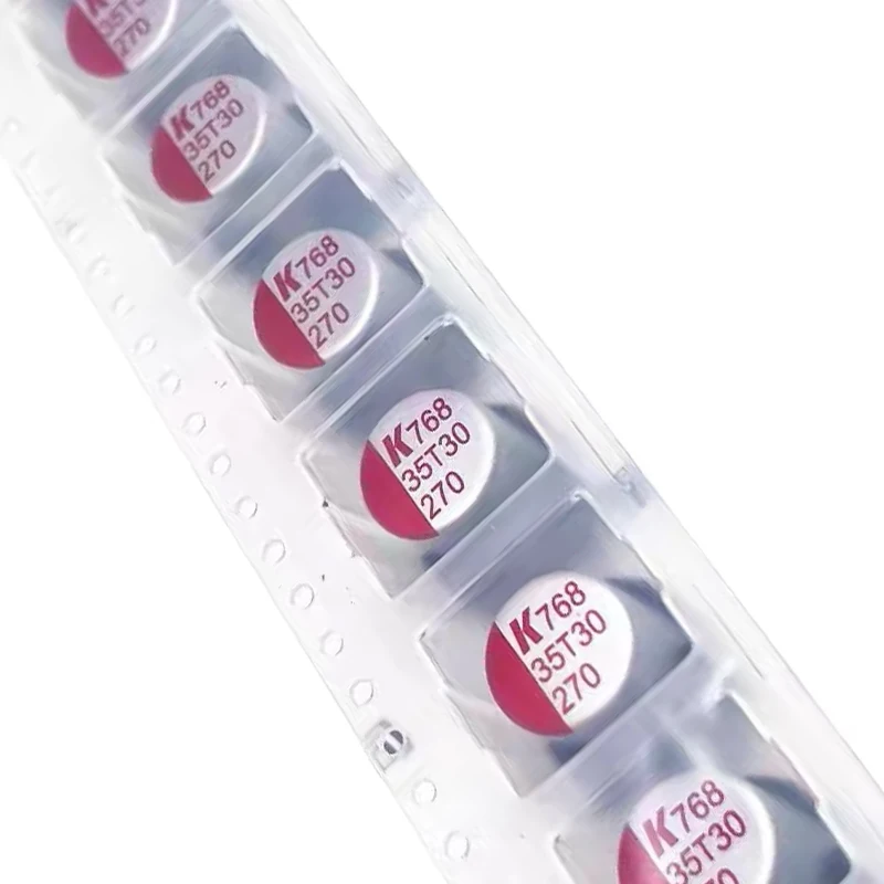1 SZT./PARTIA Chipowe kondensatory solidne 35V270UF 270UF/35V kEMET Rozmiar 10X12 do płyt głównych komputerów — zdjęcie produktu 3