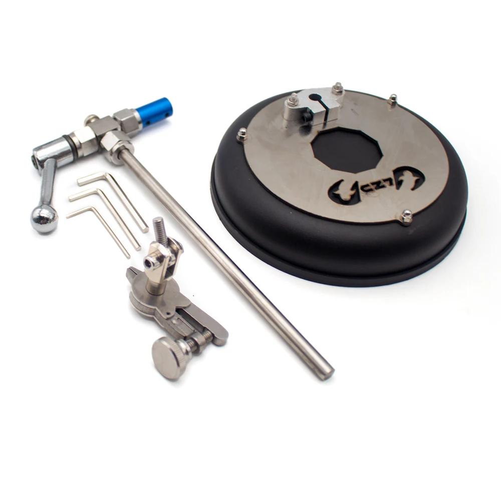 Rotary Fly Tying Vise Station Kit - Stainless Steel Hook Clamp for Fly/Jig/Micro Fishing