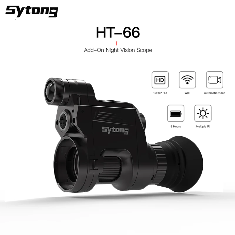 

Sytong HT-66 Digital Night Vision Scope Withstand 6000 J Quick Add On Mount Aiming Rifle Scope App WIFI Live Image Transmission