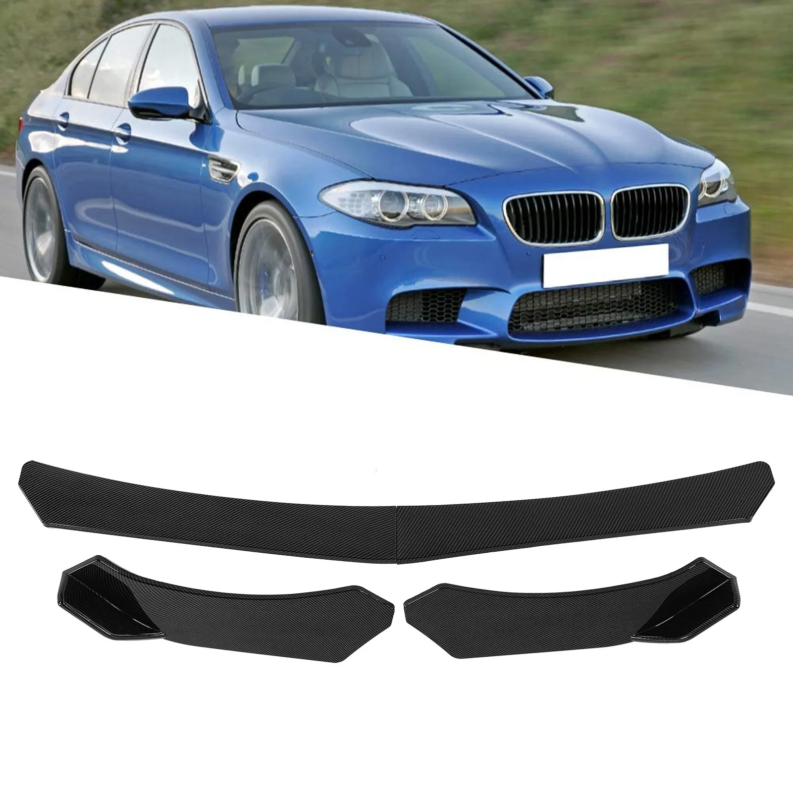 Bumper Diffuser Car Front Bumper Lip Spoiler Splitters Body Kit Carbon Fiber   Fit for Civic/Accord Front Splitter