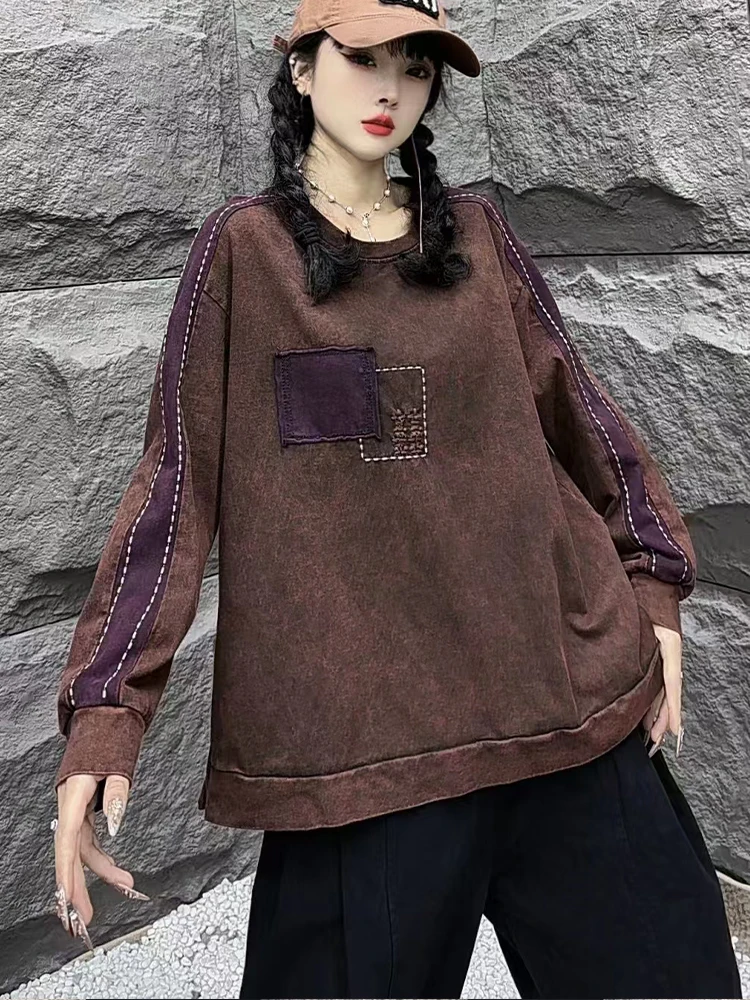 Max LuLu Chinese Design Winter Womens Fashion Vintage Embroidery T-shirts Loose Casual O Neck Clothes Ladies Classic Cotton Tops