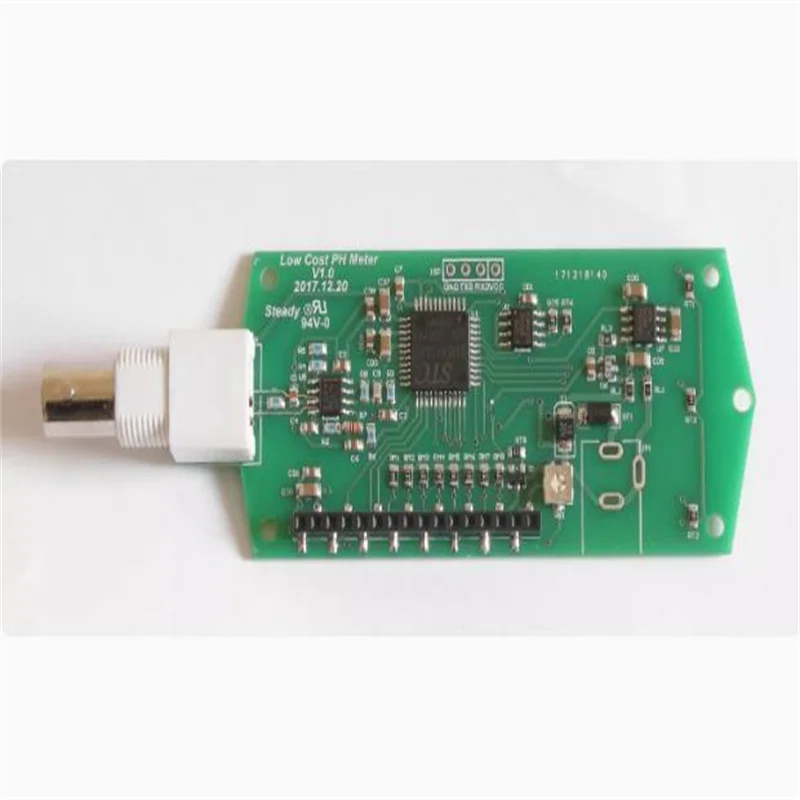 Three point calibration of pH meter mV change trend slope circuit board