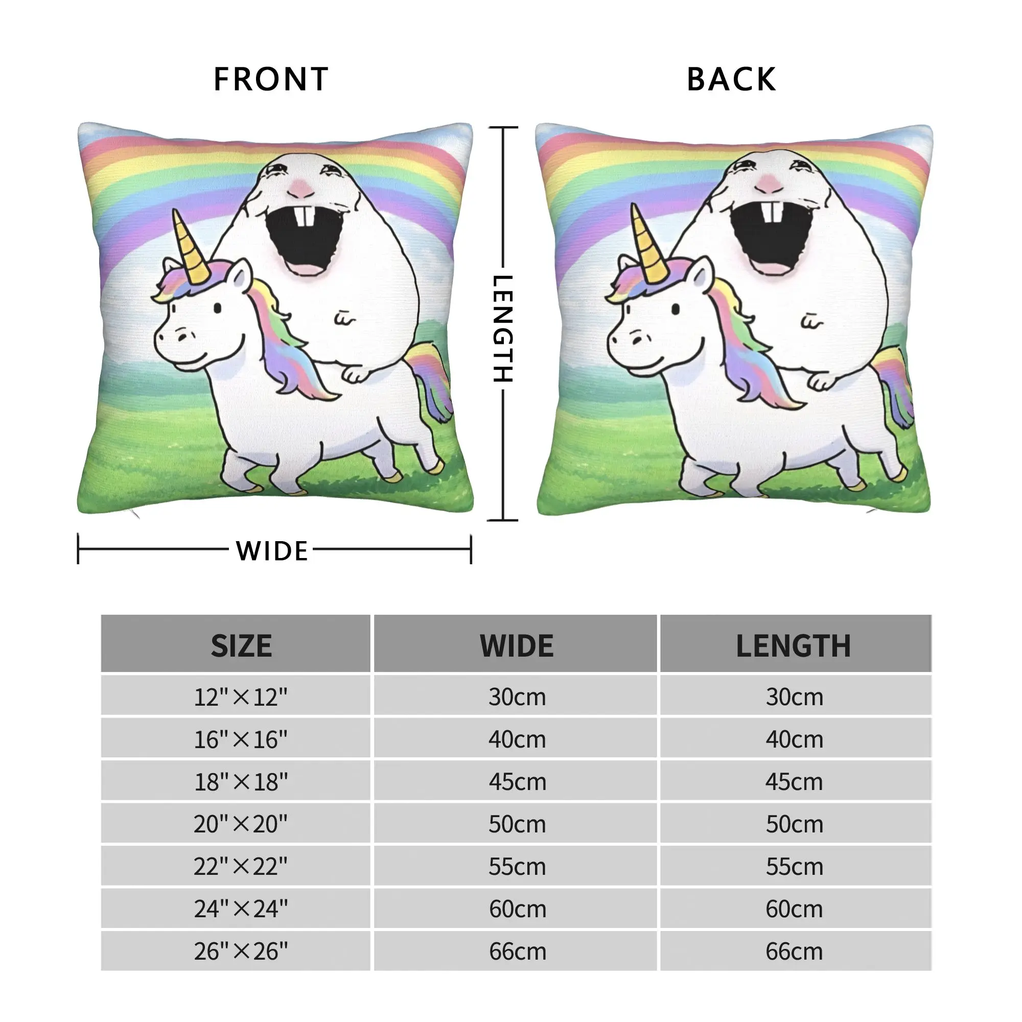 Happy Hamster Meme Funny  Square Pillow Case  Cushion Covers Fashion Zippered Decorative Pillowcover for Home 45x45cm