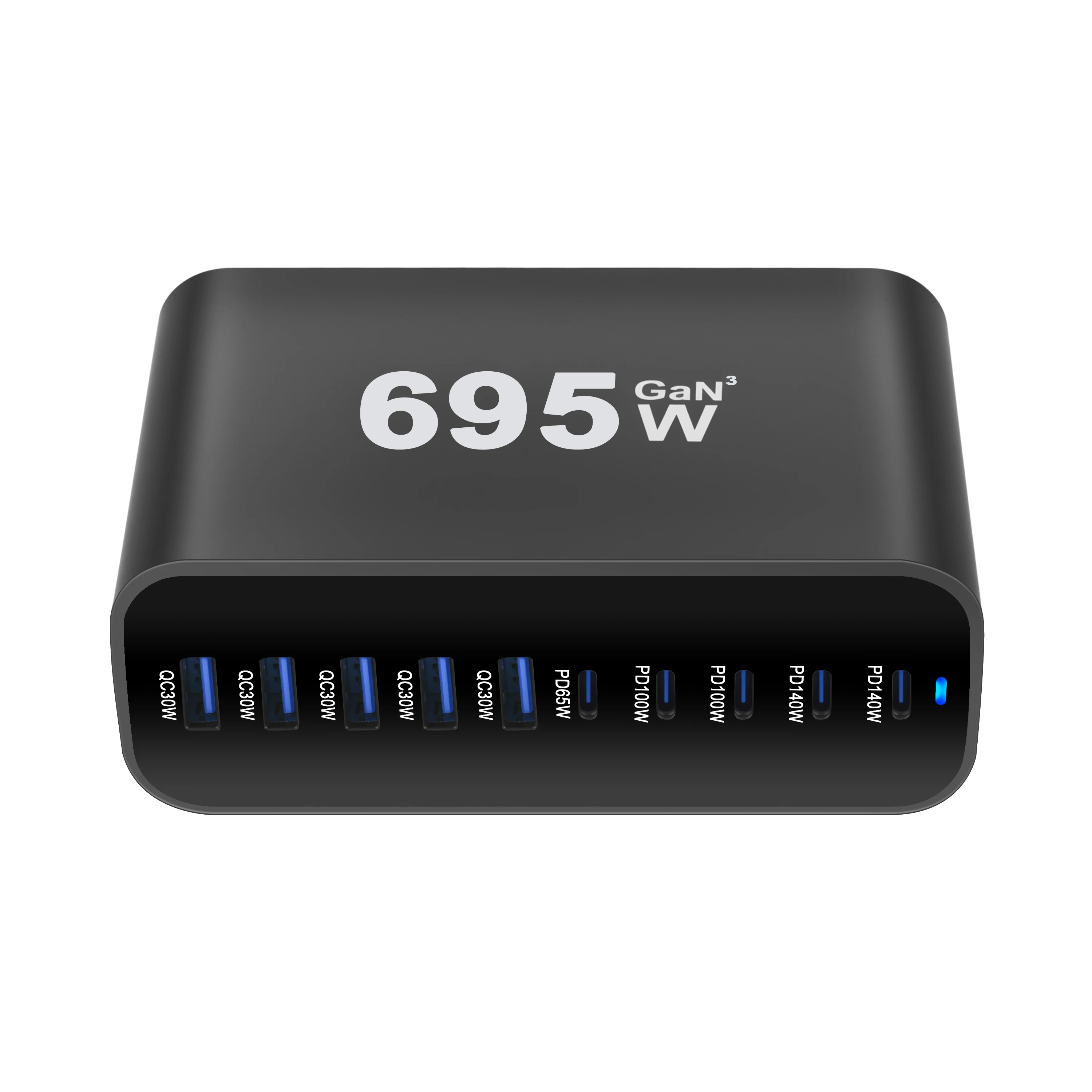 新型695wデスクトップgan充電器-10ポート-5c5a-pd充電器-携帯電話、タブレットなどに対応した急速充電