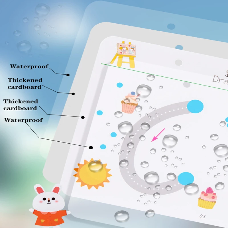 Magisches Tracing-Arbeitsbuch, Montessori-Stiftkontrolle, Trainingsbuch, wiederverwendbar, magisches Übungsheft, Kinder, Zeichnen, Bildungsbücher