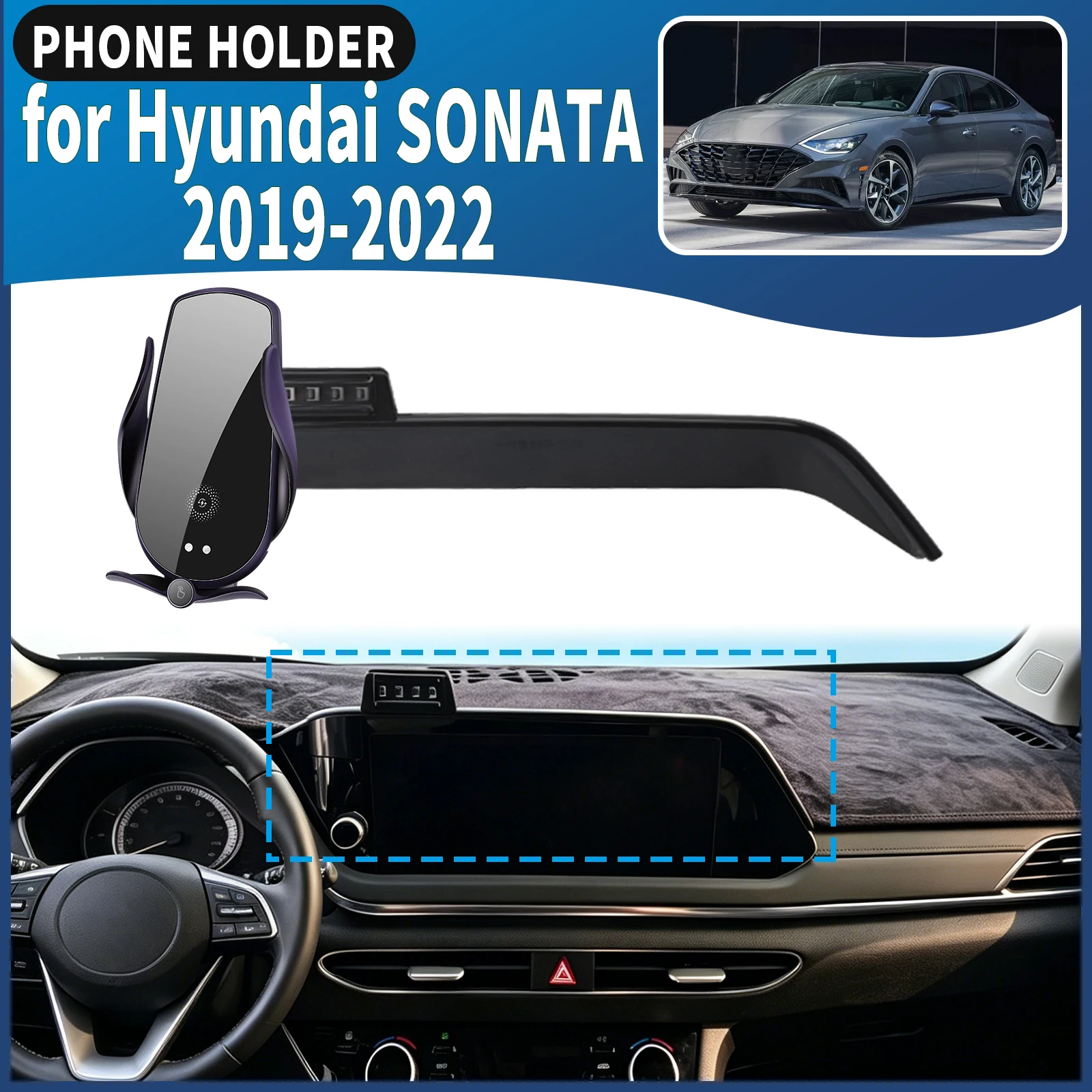 

for Hyundai SONATA 2019 2020 2021 2022 Car Phone Holder Mount Vehicle-Specific GPS Navigation Easy Installation accessoires