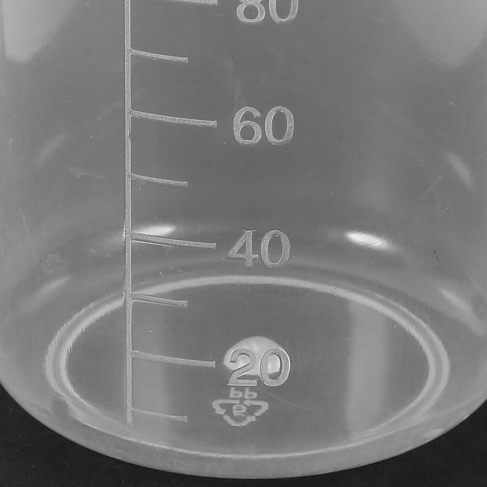 

6pcs 100Ml Plastic Measuring Cup Graduated Liquid Container Lab Baking Household Use Beaker High Temp Resistant Wide Mouth