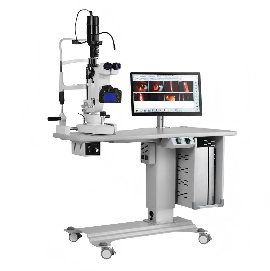 Professional Eye Examination Ophthalmic Eye Exam LED Slit Lamp Microscope With High Precise Eyepiece