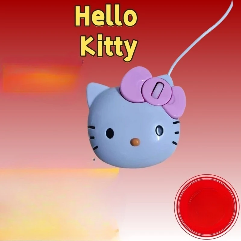 

HelloKitty Sanrio New Mouse Wired Usb Fashion Trend Gift Cute Sense of Luxury Kawaii Anime Cartoon Gifts for Girls Sweetness