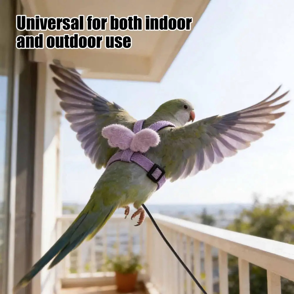 

Adjustable Parrot Bird Harness Leash Set Anti-bite Training Harness Parrots Outdoor Flying Rope Cockatiel Small Birds Supplies