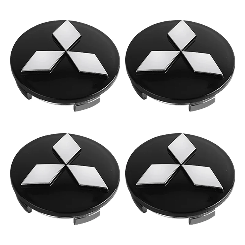 4Pcs 60mm Car Wheel Center Caps Hub Cap Covers Emblem For Mitsubishi ASX Lancer Pajero Outlander L200 Delica Eclipse Accessories