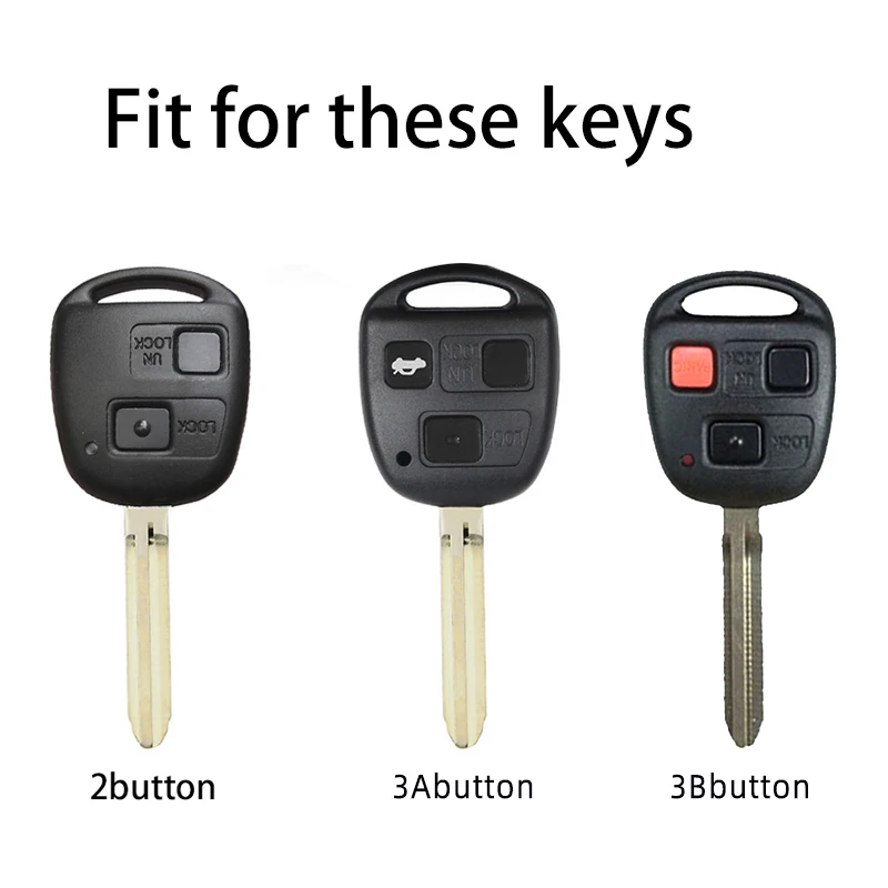 2 3 Buttons TPU Key Cover Remote Shell Fob Case for Toyota Yaris Avensis Camry Corolla Carina Prado Prius Rav4 4runner Previa