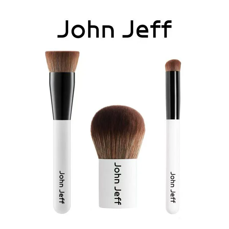 3 styles Makeup Brush Ambient Soft Glow Blush Brush Soft Fiber Hair Fashion Face Brush John Jeff Makeup Tools Set