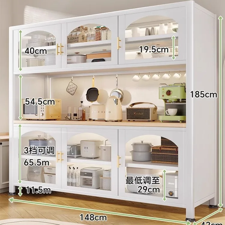 

Customizable side cabinet, kitchen against the wall, integrated floor-to-ceiling multi-layer storage, multi-functional shelf