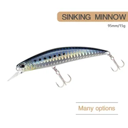 RYUKI 95S Jerkbait Señuelo Hundimiento Wobbler para Trucha