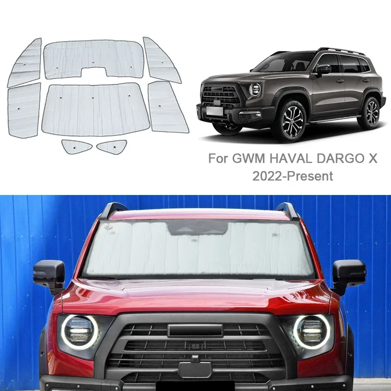 

Car Sunshades UV Protection Cover Side Window Curtain Sun Shade Visor Mat Windshield For GWM HAVAL DARGO X 2022-Present