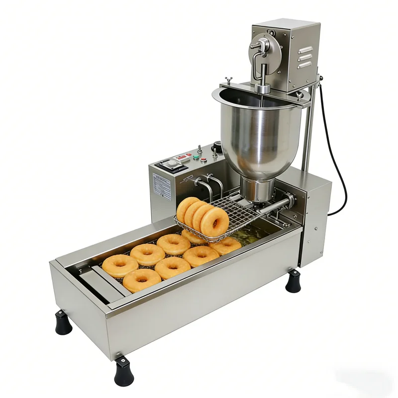 Mini Doughnut Machine // // High Productivity Donut Making Machine Fully Automatic Doughnut Ring Cake Bread Maker Fryer