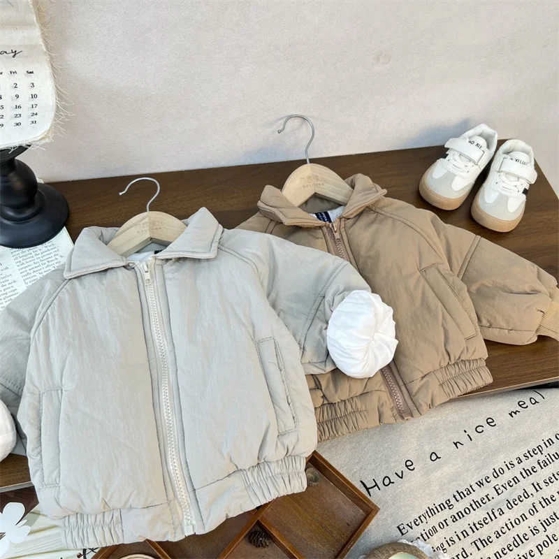 

Зимние детские бархатные пальто, утепленная верхняя одежда для мальчиков, теплые куртки для девочек, новая детская хлопковая одежда на молнии, осенние повседневные топы