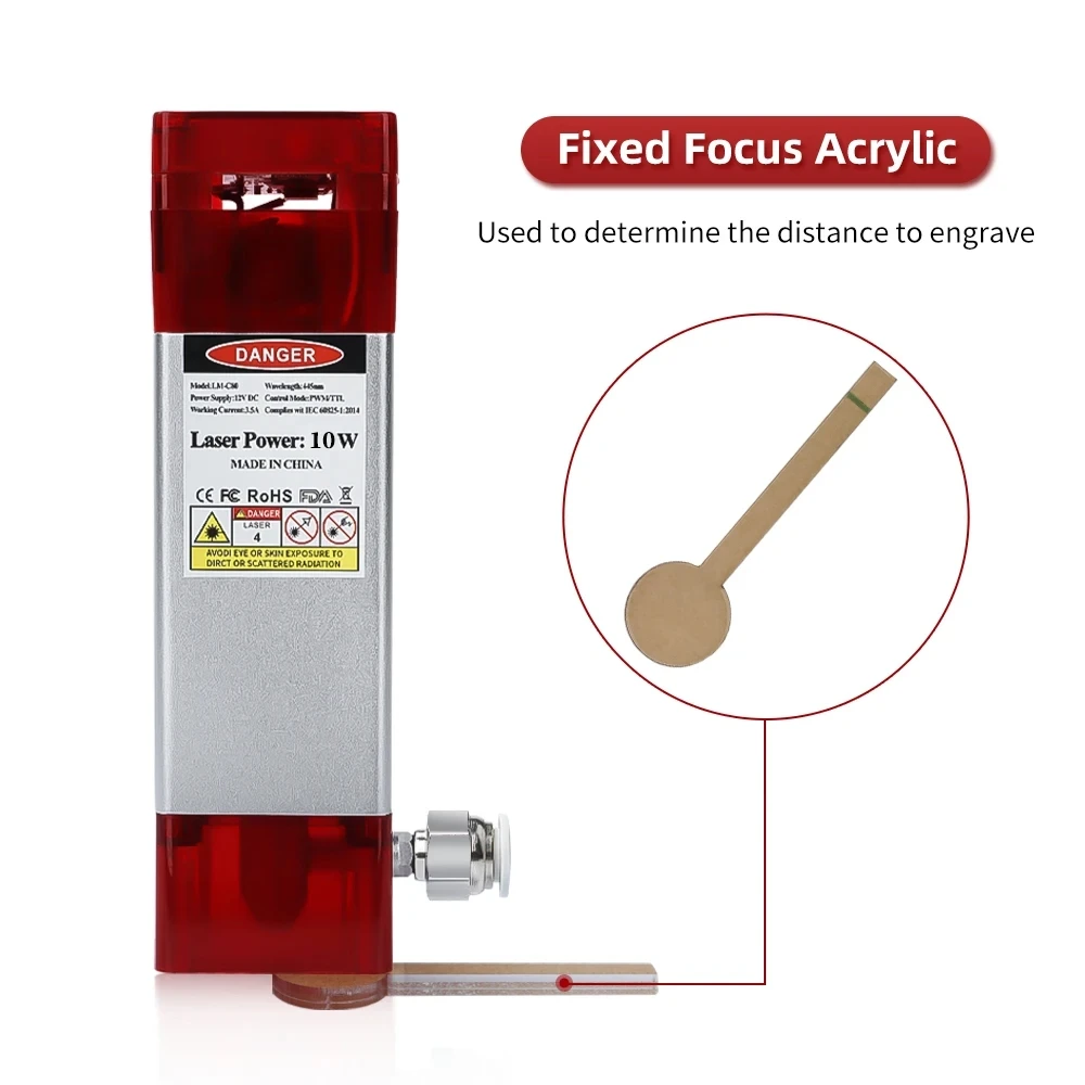 LUNYEE-Machine de gravure laser pour bois et métal, grande surface 100x100cm, puissance de sortie laser 10W avec assistance pneumatique, machine de