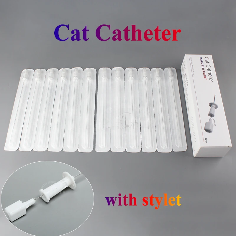 Cat Catheters with Stylet 3Fr End Hole 4Fr Side Holes Veterinary Supplies