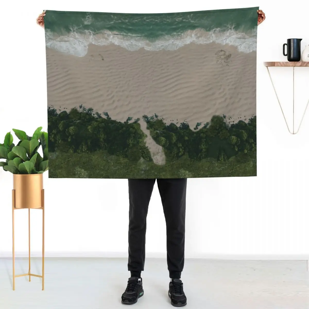 Beach Design 001 Battle Map for Table Top Gaming RPG Miniatures Throw Blanket Plush Decorative Throw halloween Blankets