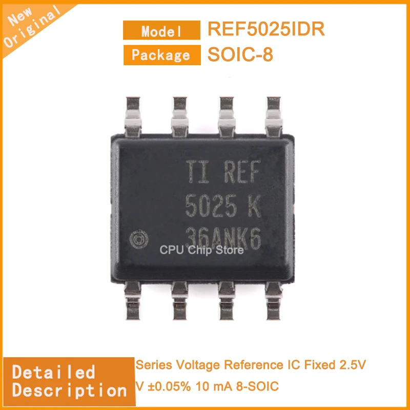 5Pcs/Lot  New Original  REF5025IDR  REF5010AIDGKR Series Voltage Reference IC Fixed 2.5V 10V V ±0.1% 10 mA 8-VSSOP 8-SOIC