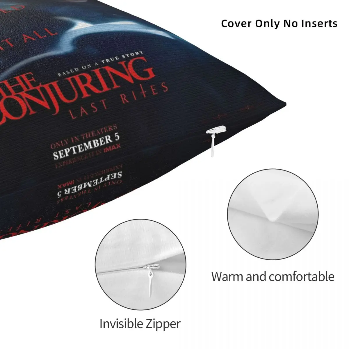 غطاء وسادة The Conjuring Last Rites تصميم غطاء الوسادة كيس وسادة عتيق لكرسي أريكة ديكور المنزل سادات