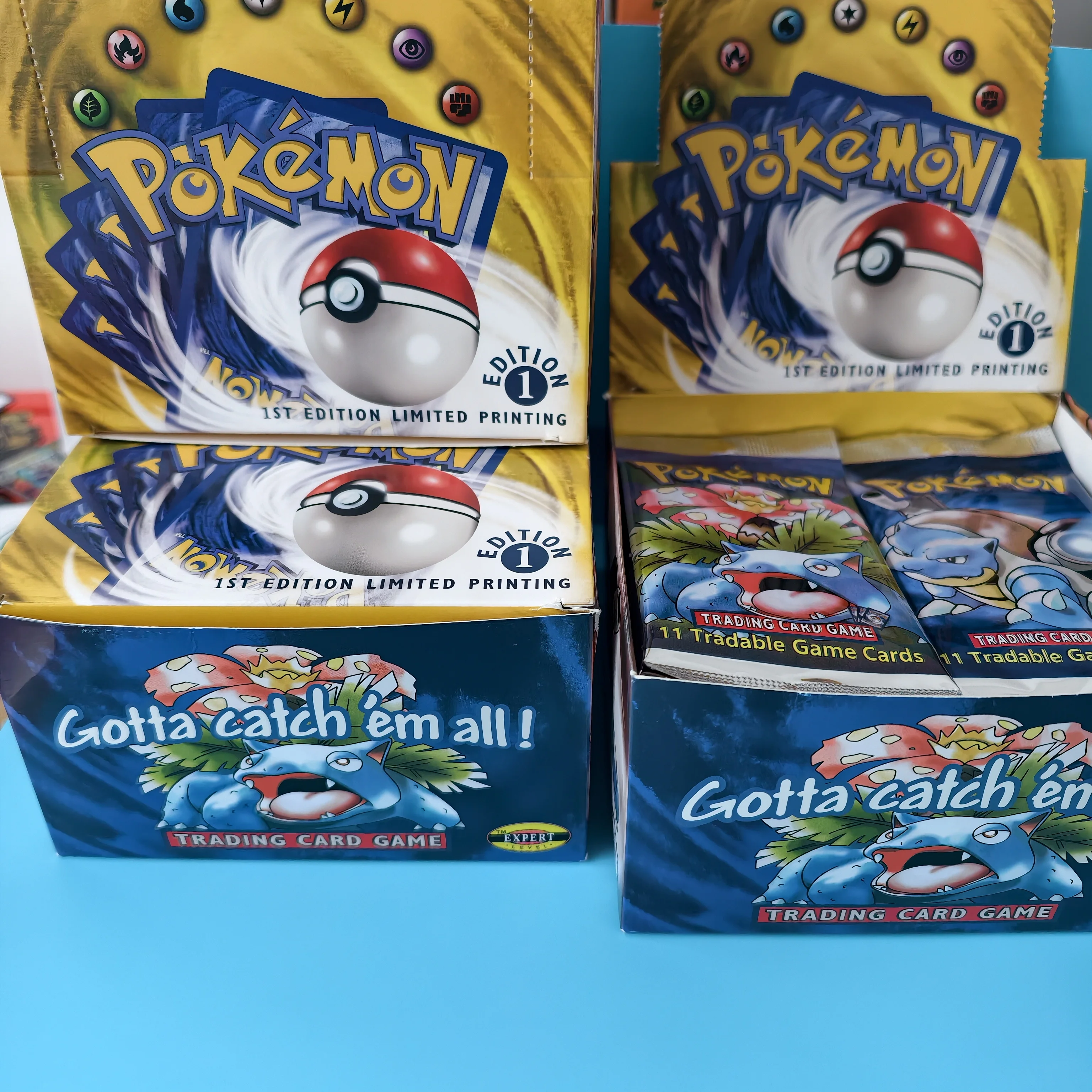PKM TCG Base Set 1st Edition Collection Card English PKM Charizard Blastoise Venusaur Base Set Booster Pack DIY Self Made