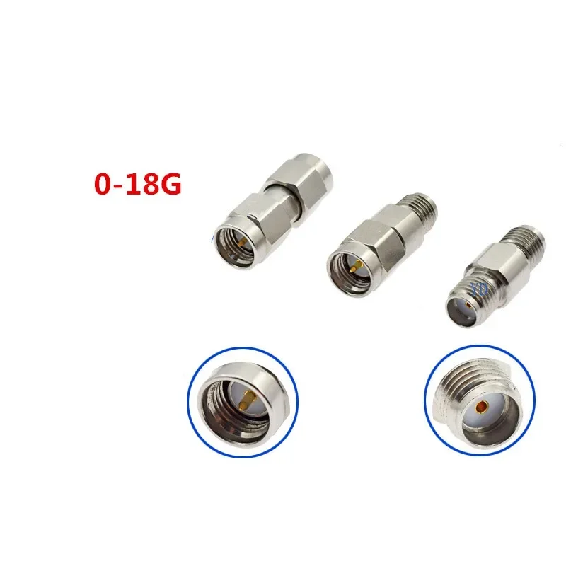 5PCS  SMA adapter all stainless steel interface 0-18G male to female JJ JK JJ dual pass SMA connector