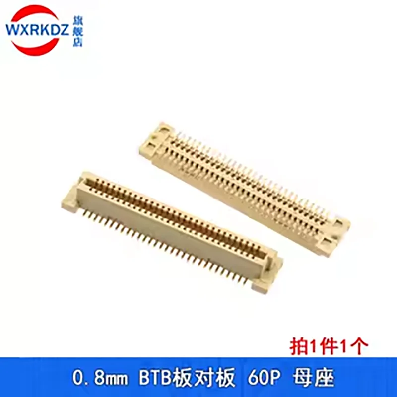 

Board-to-Board BTB Connector 0.8mm Pitch Male and Female Seats Plate End Double Row Pins 40P 60p 80p 100p140P