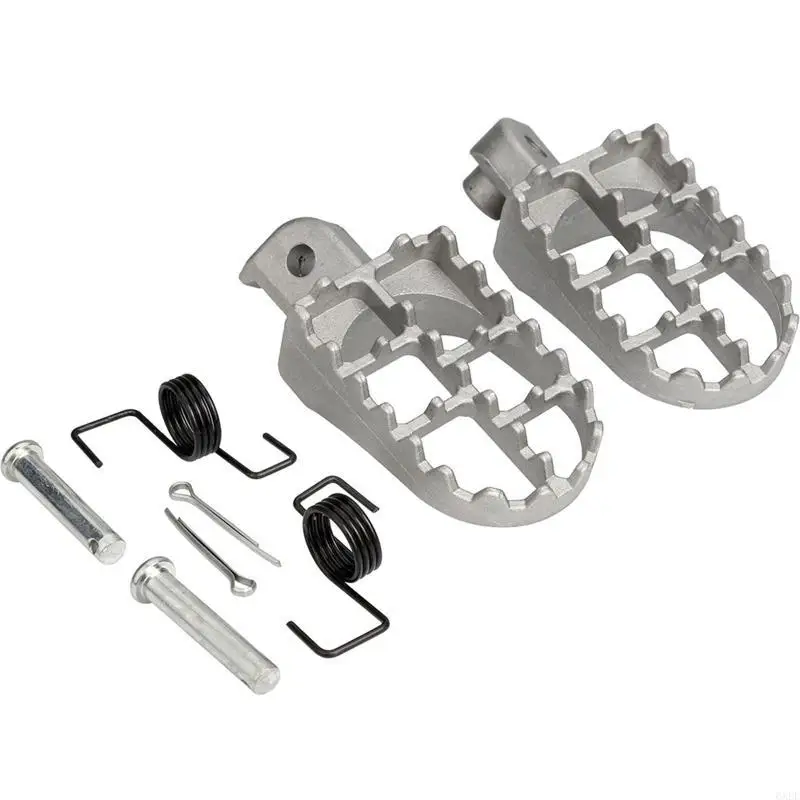6XDF 2Pcs Wide Motorcycle Footrest Foot Pegs for 50 70 90 110 125cc Taotao