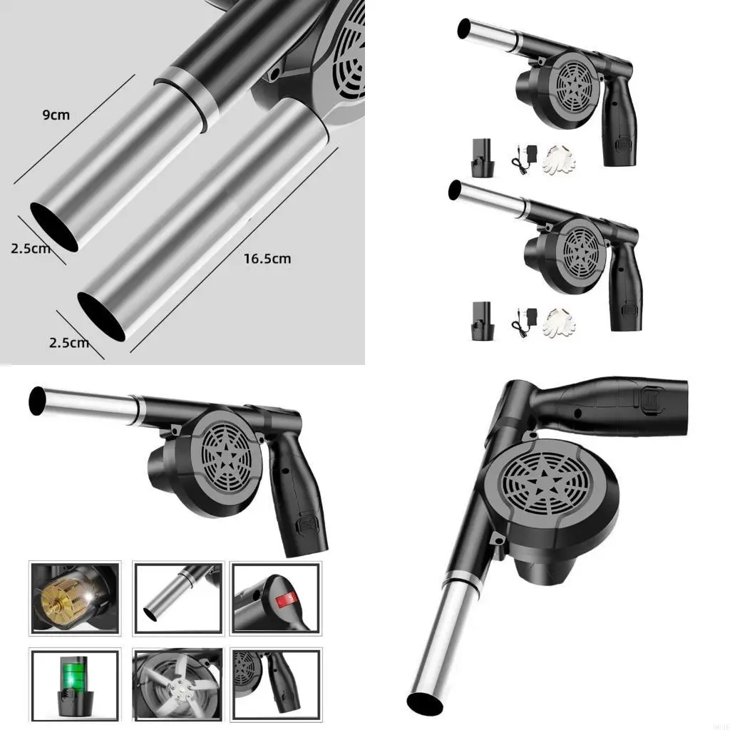 

964E Powerful Air Duster With Stepless Speed Control For Cooking Camping & Metalwork