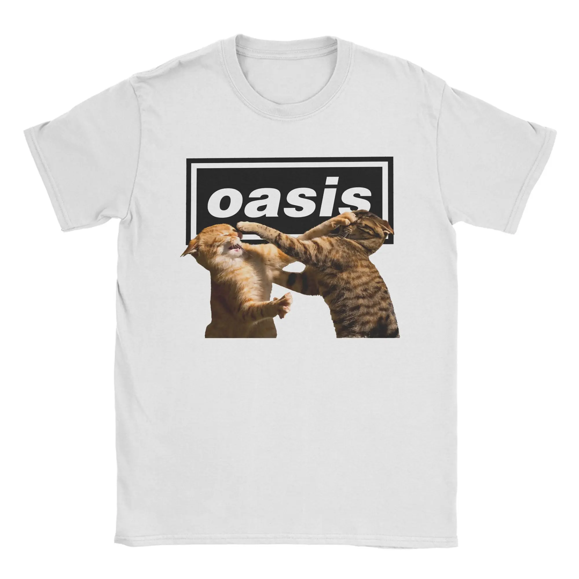O-Oasised Gallagher Kitties T Shirt for Men Cotton Vintage T-Shirt O Neck  Tee Shirt Short Sleeve Clothing Birthday Gift