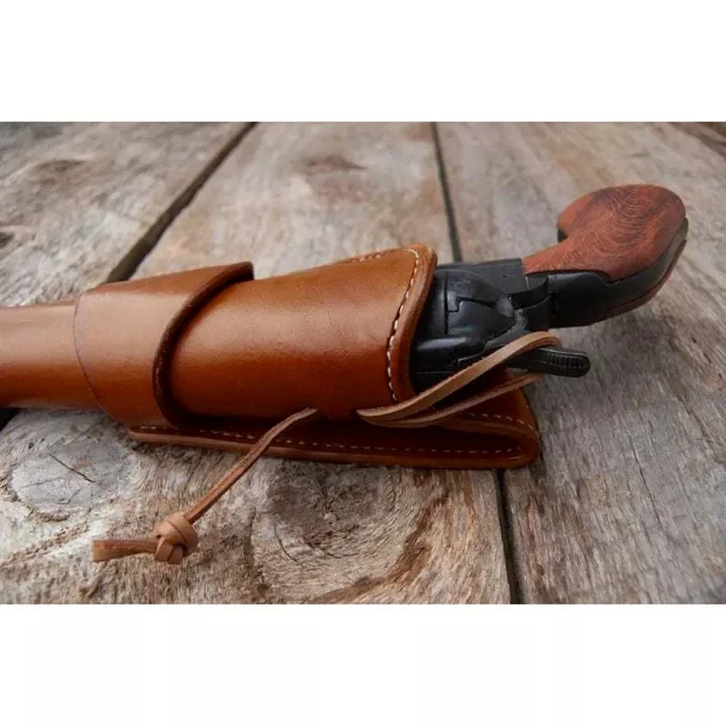 Steampunk Old Wild West Cowboy Cosplay Costume Accessory Western Revolver Holster PU Leather Pistol Gun Bag Smith Wesson Colt