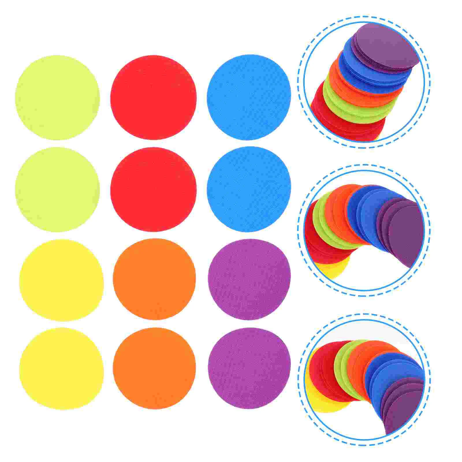 30 Pcs Carpet Markers Identification Round Sticker Spot Game Spots Polyester Children Stickers Toy