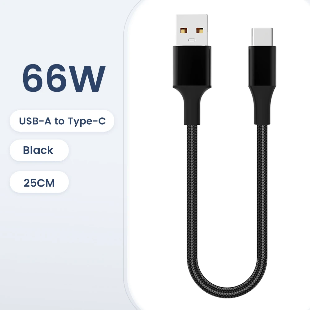 0.25m Type C Usb Cable Fast Charging Data Cable Short Portable Usb C lightning Cable Charge for IphonePower Bank Phone Wire