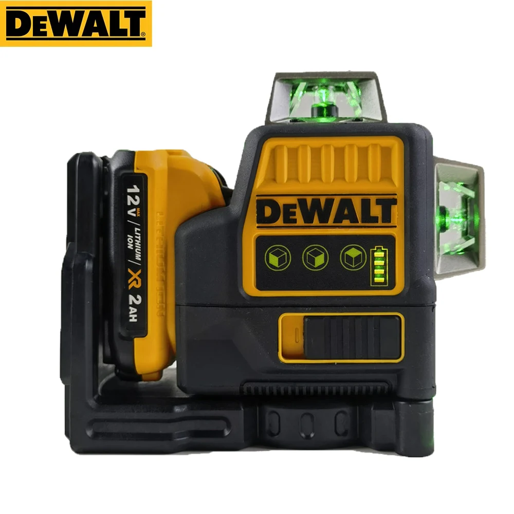 DEWALT 1:1 레이저 레벨 셀프 레벨링, 녹색 빔 레이저, DW089LG, 12V, 리튬 이온 배터리 레이저, 야외, 12 라인, 3x360