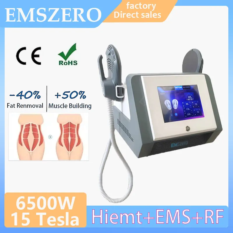 2024 new EMS slimming machine 200Hz RF technology reduces fat 6500W EMSZERO muscle stimulation machine non-invasive