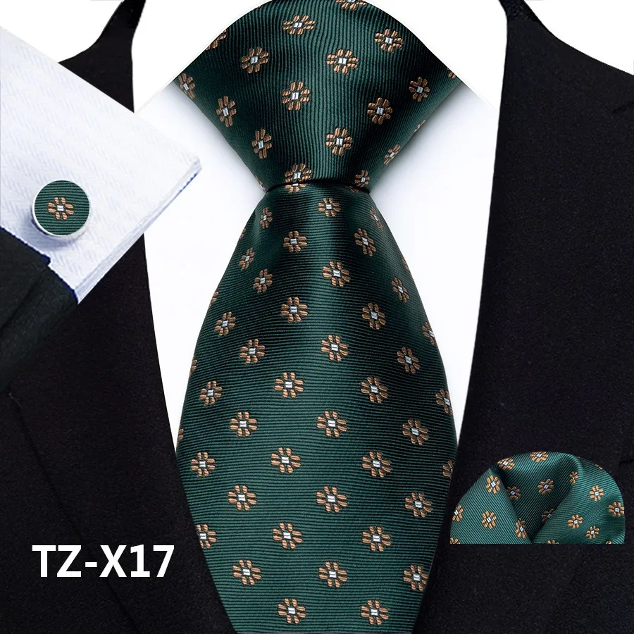 Klassisches Krawattenset für Herren, florales Paisley-Krawattenset mit Einstecktuch und Manschettenknöpfen, Vintage-Krawatte für Hochzeit, Business-Anzug-Accessoires – Detail 23