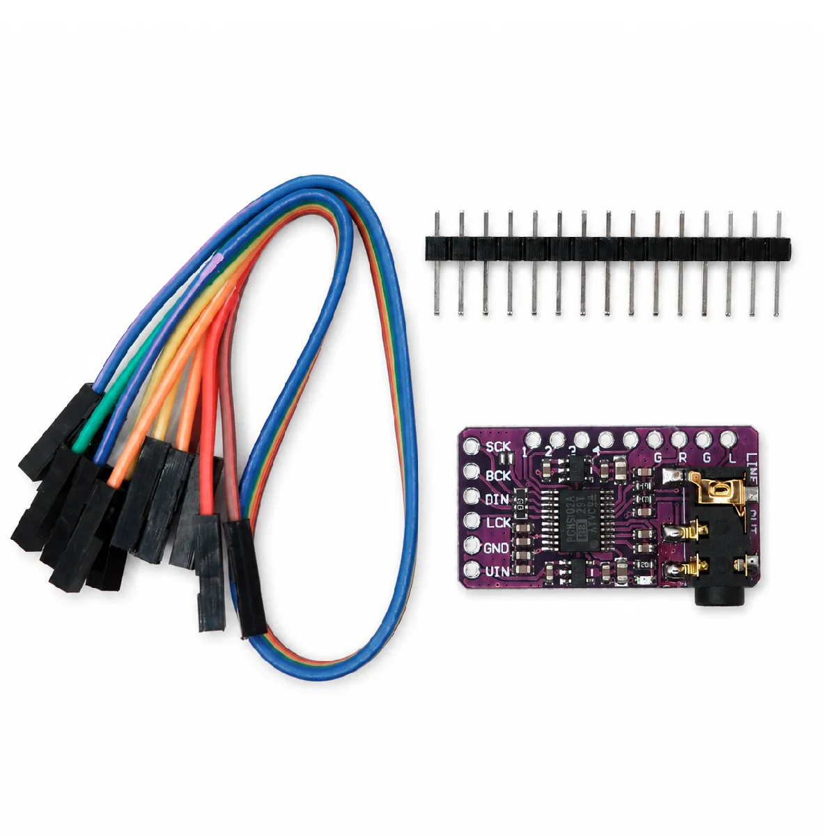 PCM5102A I2S Stereo DAC pHAT Module 24-bit 192kHz HiFi Digital Audio Decoder Board Compatible with Raspberry Pi Zero