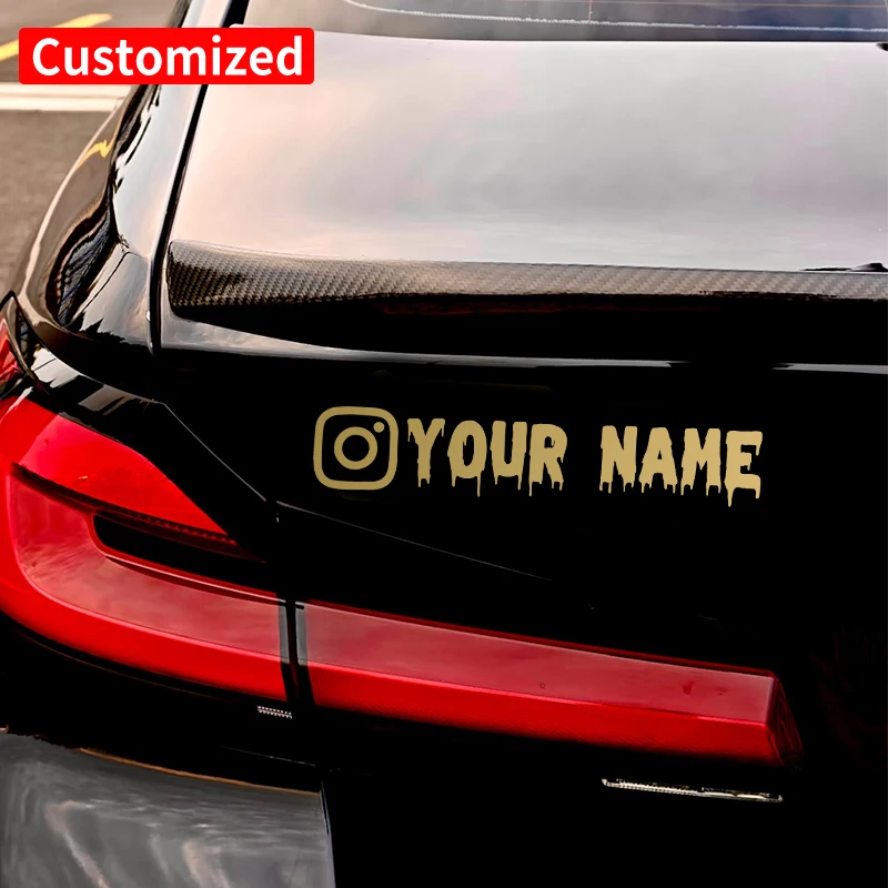 Picture 4: 1PC User Name Blood Custom Personalized Instagram Motorcycle Stickers Waterproof DIY Fuel Tank Helmet Car Bicycle Vinyl Decals
