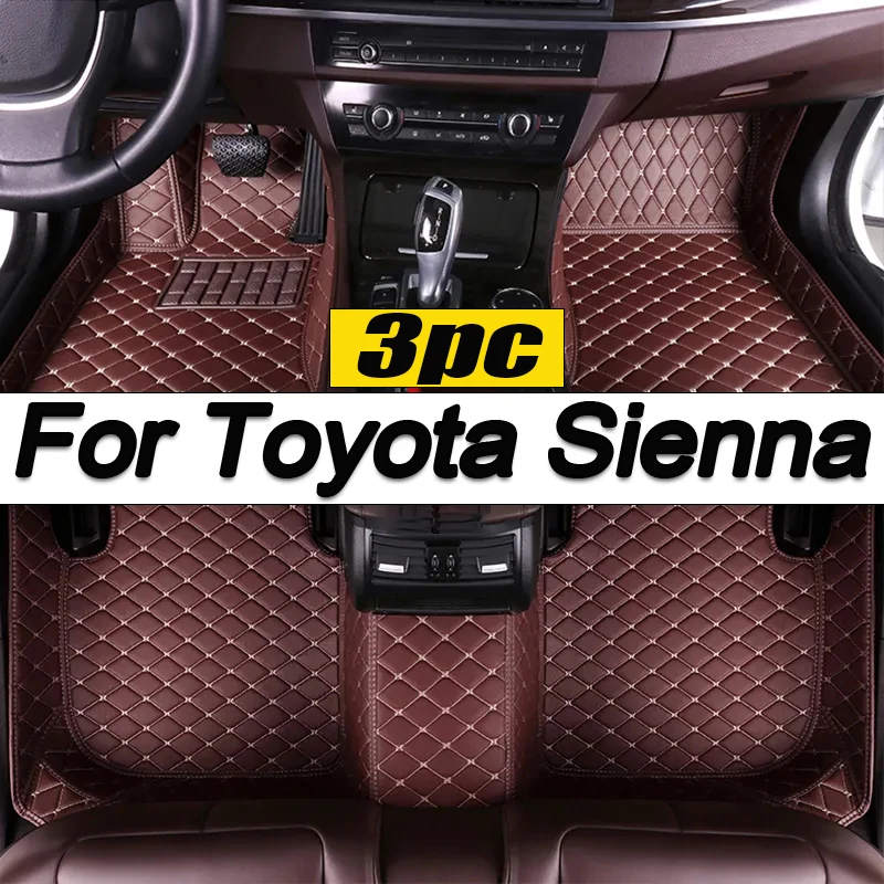 

Car Floor Mats For Toyota Sienna（Seven Seats）2005 2006 2007 2008 Custom Auto Foot Pads Automobile Carpet Cover accessories