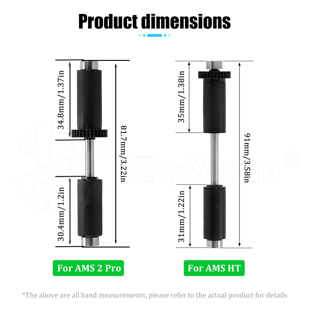 For Bambu Lab AMS Active Support Shaft Driven Shaft For AMS 2Pro AMS HT Filament Spool Support Roller