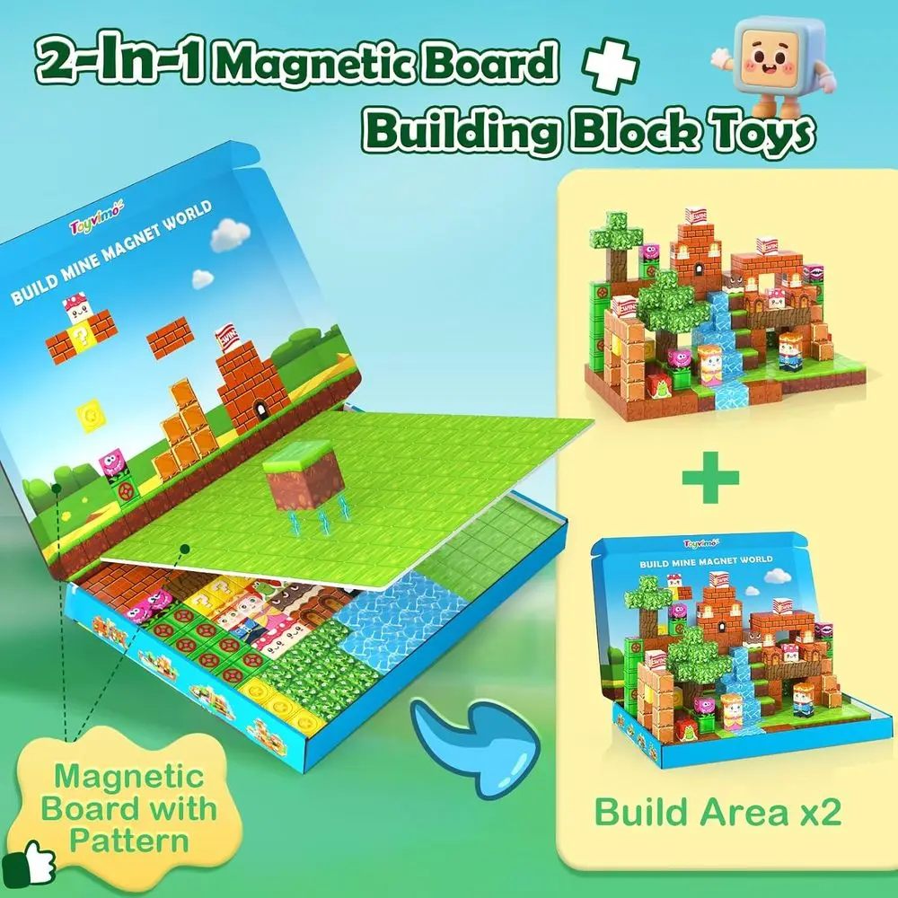 Magnetyczne klocki dla dzieci od 3 lat: zabawki STEM dla maluchów, 150-elementowe kostki dla chłopców i dziewczynek, upominki urodzinowe idealne w podróży