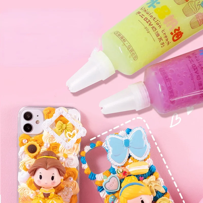 Imagem -04 - Cristal Creme Gel Phone Case Faça Você Mesmo Simulação Bolo Material Pacote Papelaria Acessórios Criatividade Infantil 20 Pcs