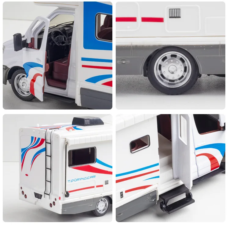 1:32 Sprinter Luxury Motorhome Recreational RV Alloy Car Model Simulation Diecasts & Toy Vehicles Pull Back Car Collection