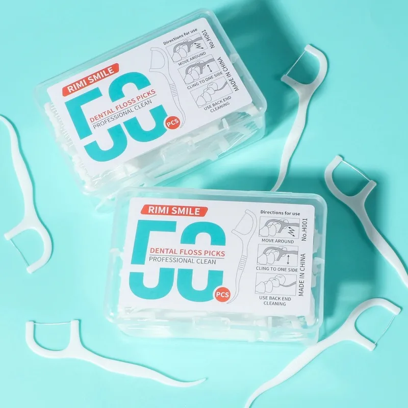 50-100-150-200-300-500-1000個入り-デンタルフロス-プラスチック製つまようじ-使い捨て歯間清掃用-個別箱入り-口腔ケア