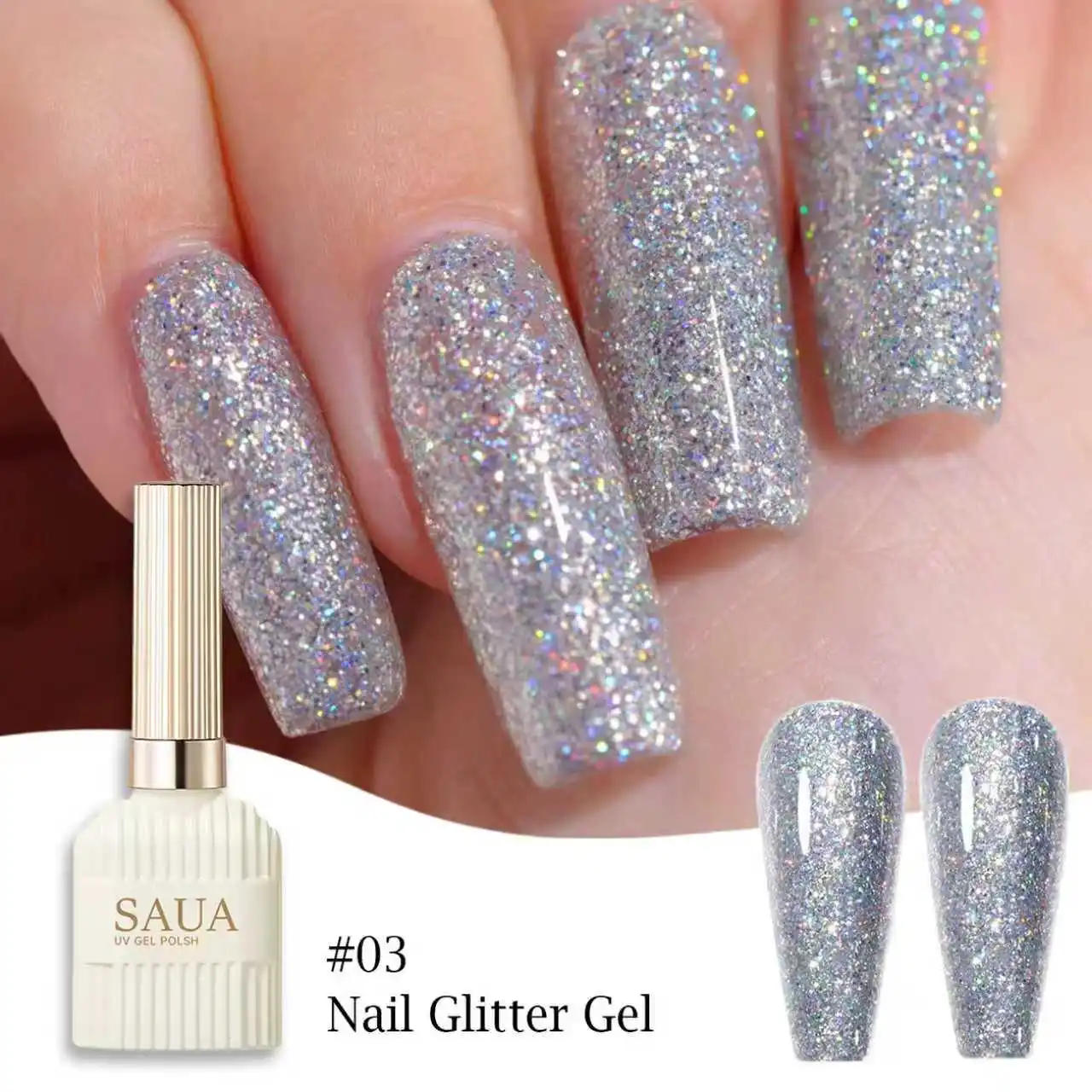 15ml Ultra-Sparkly Sequin Gel Nail Polish – Long-Lasting High Shine with Dazzling Fine Glitter，Fashion DIY Nail Art.